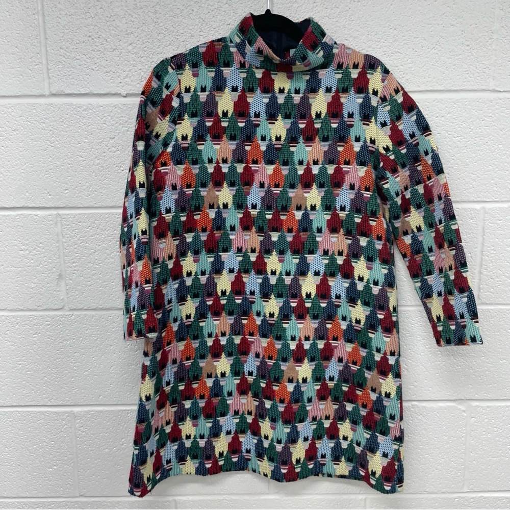 Tuckernuck Multicolor Patterned Long Sleeve Tunic Dress